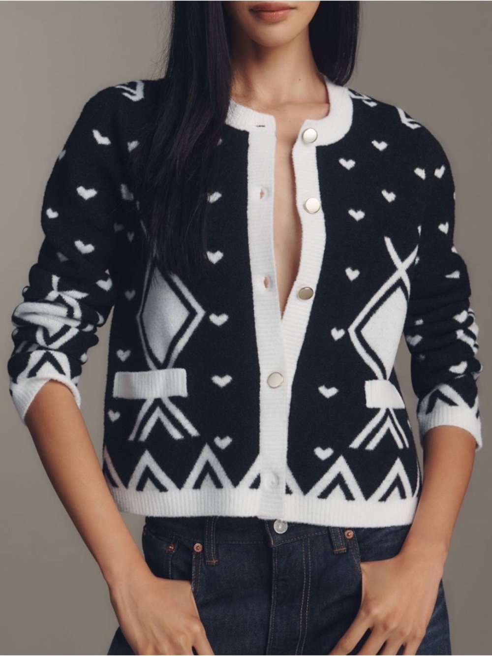 NVLT Argyle Knit Lady Jacket